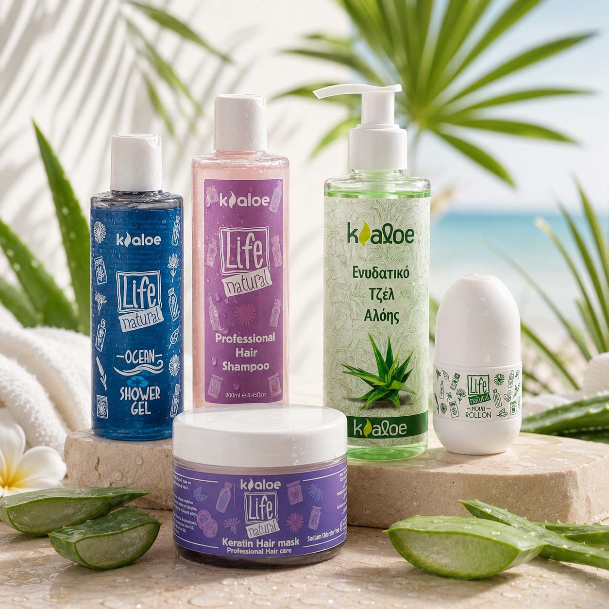 Keratin Beauty Bundle – Μάσκα, Σαμπουάν, Shower Gel & Aloe Gel | -20% + ΔΩΡΟ Deodorant